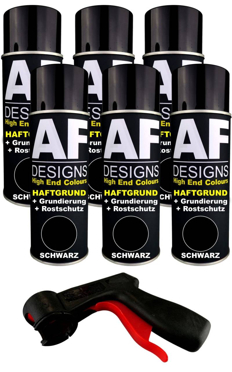 Alex Flittner Designs 6X Haftgrund Spraydose schwarz + Haltegriff Grundierung Rostschutz Autolack von Alex Flittner Designs