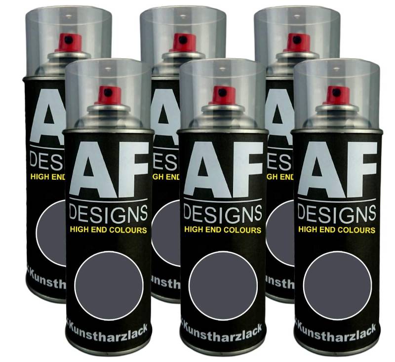 Alex Flittner Designs 6X Kunstharz Lackspray Buntlack Spraydose RAL7024 Graphitgrau glänzend von Alex Flittner Designs