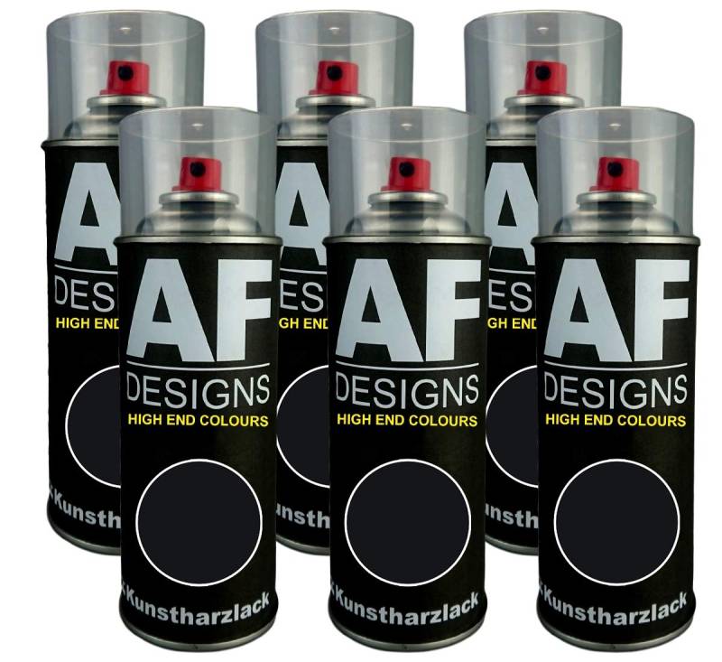 Alex Flittner Designs 6X Kunstharz Lackspray Schwarz Autolack Buntlack Spraydose Kunstharz9005 TIEFSCHWARZ glänzend von Alex Flittner Designs