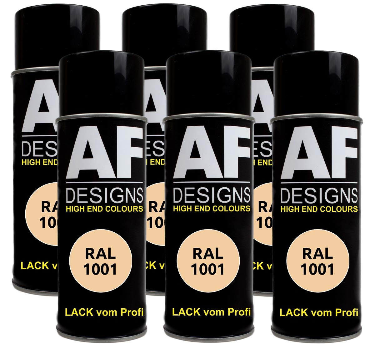 Alex Flittner Designs 6x RAL Lackspray Autolack Buntlack Spraydose RAL1001 BEIGE matt von Alex Flittner Designs