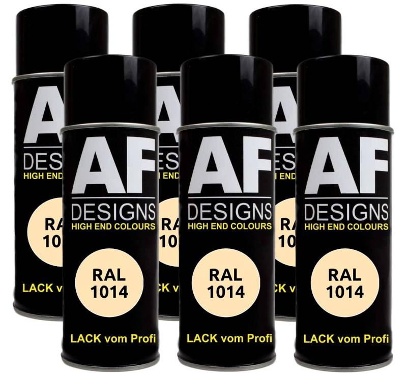 Alex Flittner Designs 6x RAL Lackspray Autolack Buntlack Spraydose RAL1014 ELFENBEIN stumpfmatt von Alex Flittner Designs