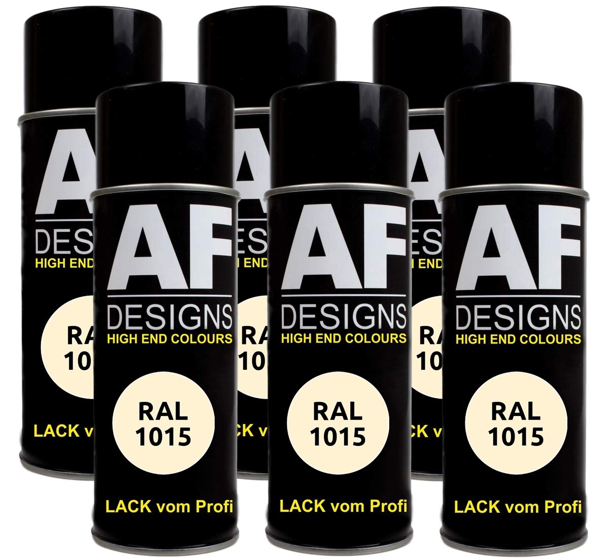 6X RAL Lackspray Autolack Buntlack Spraydose RAL1015 HELLELFENBEIN glänzend von Alex Flittner Designs