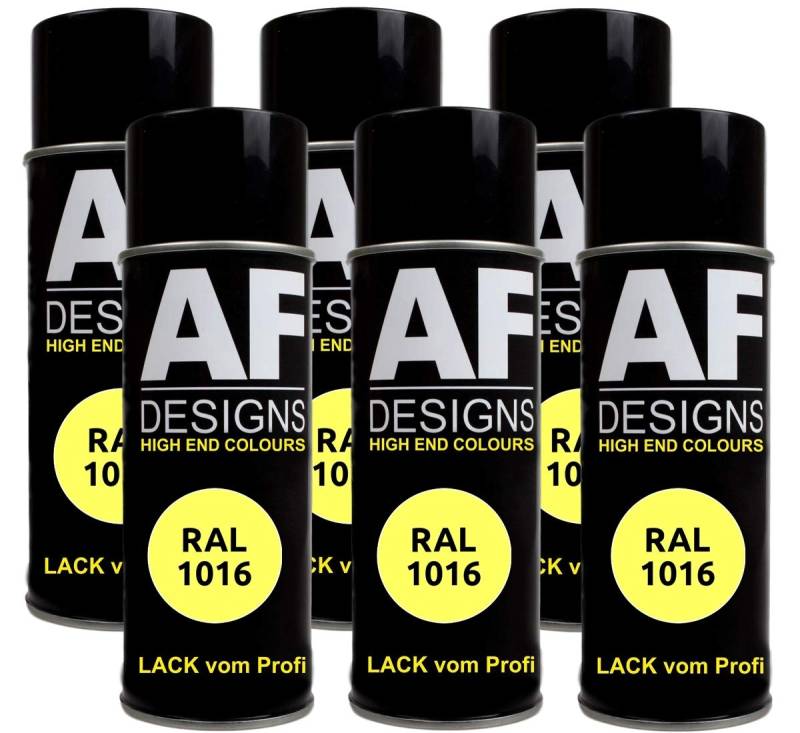 6X RAL Lackspray Autolack Buntlack Spraydose RAL1016 SCHWEFELGELB glänzend von Alex Flittner Designs