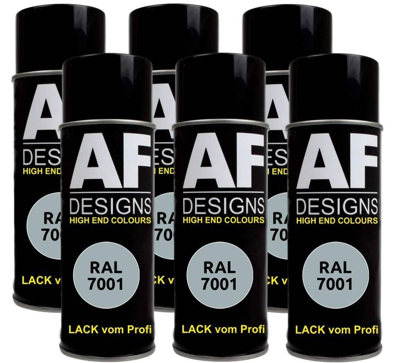 Alex Flittner Designs 6x RAL Lackspray Autolack Buntlack Spraydose RAL7001 SILBERGRAU glänzend von Alex Flittner Designs