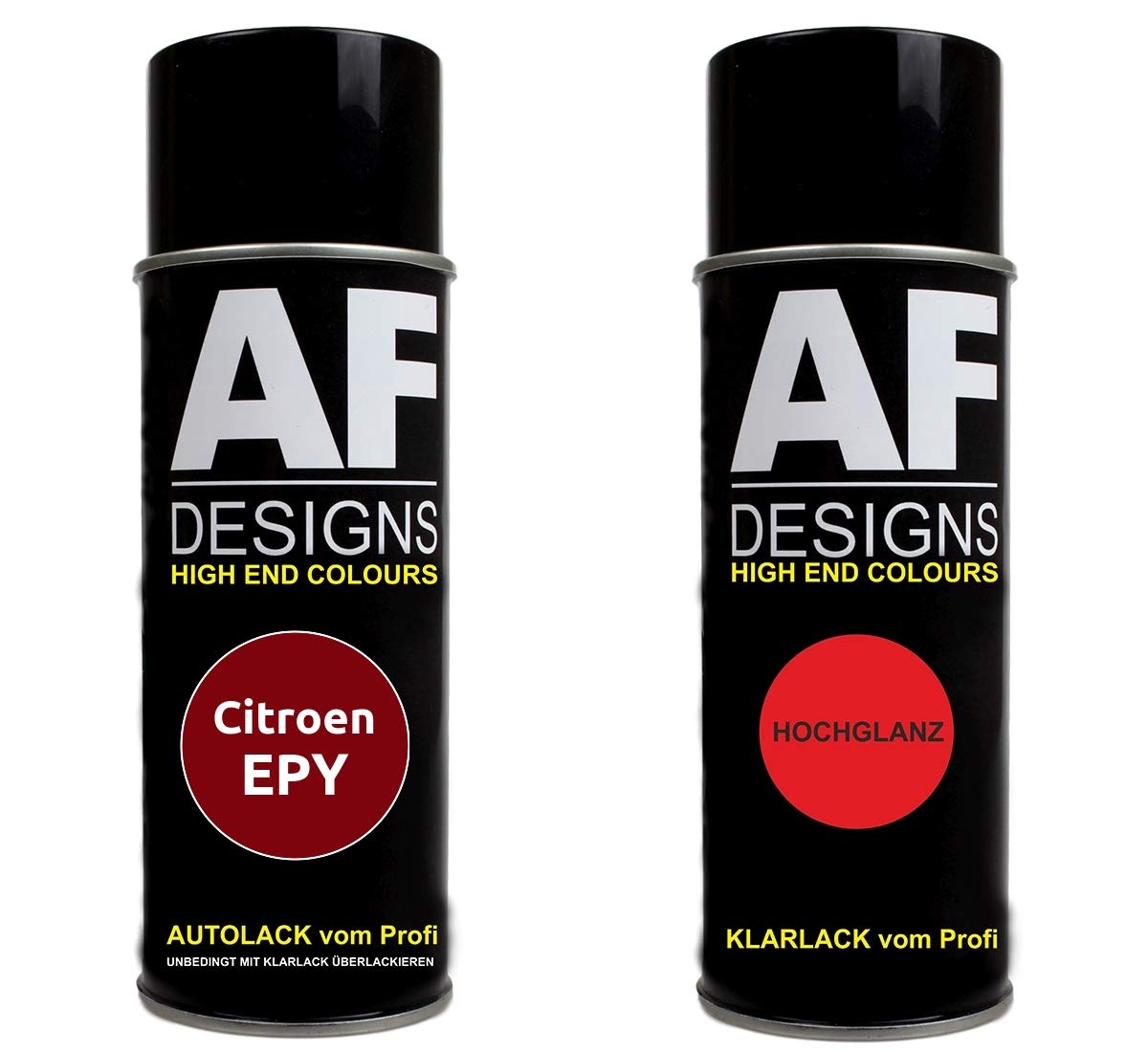 Autolack Spraydose Set für Citroen EPY Rouge Rubi Nacre Metallic Basislack Klarlack Sprühdose 400ml von Alex Flittner Designs