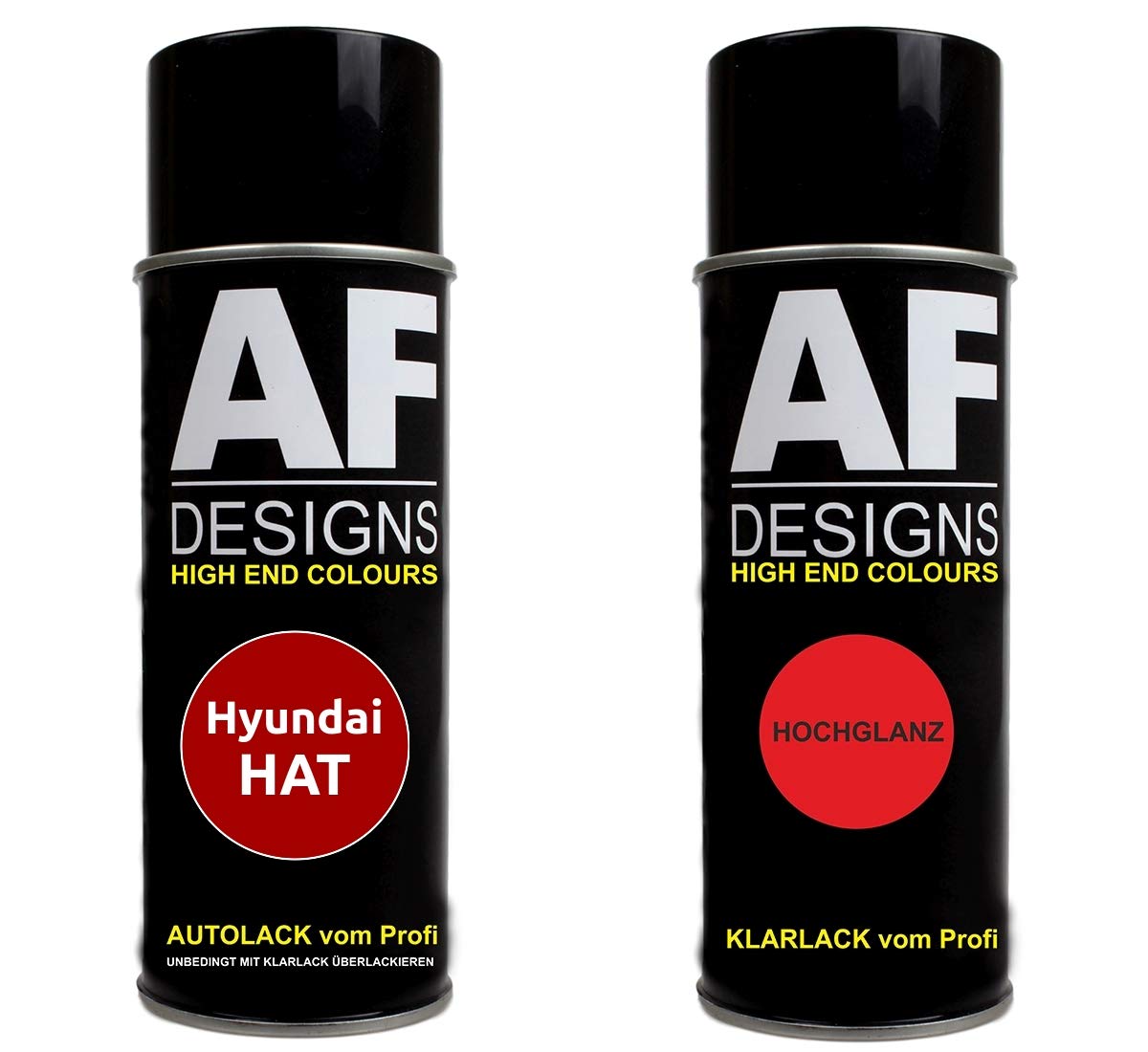 Autolack Spraydose Set für Hyundai HAT Glowing Red Perl Basislack Klarlack Sprühdose 400ml von Alex Flittner Designs