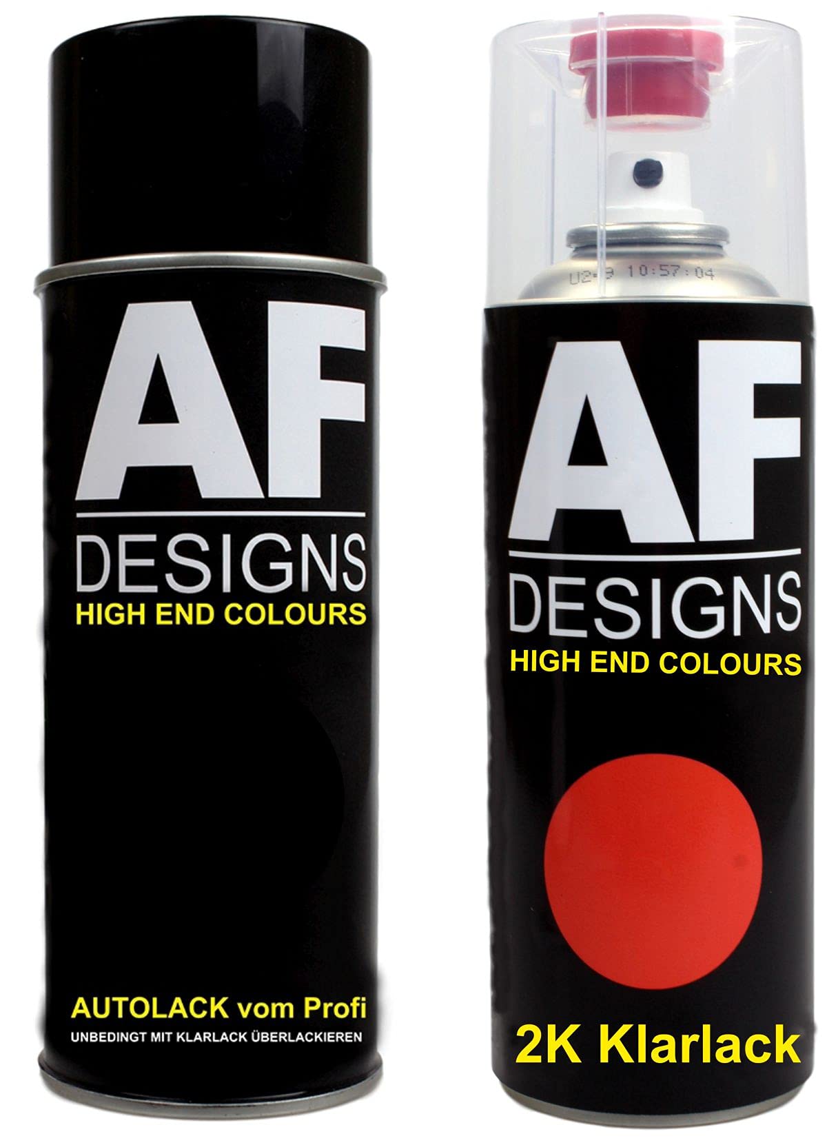 Alex Flittner Designs Autolack Spraydose Set für Mercedes 269 Turmalingrn Metallic 2K Klarlack Basislack Sprühdose Spraydosen 2x400ml von Alex Flittner Designs