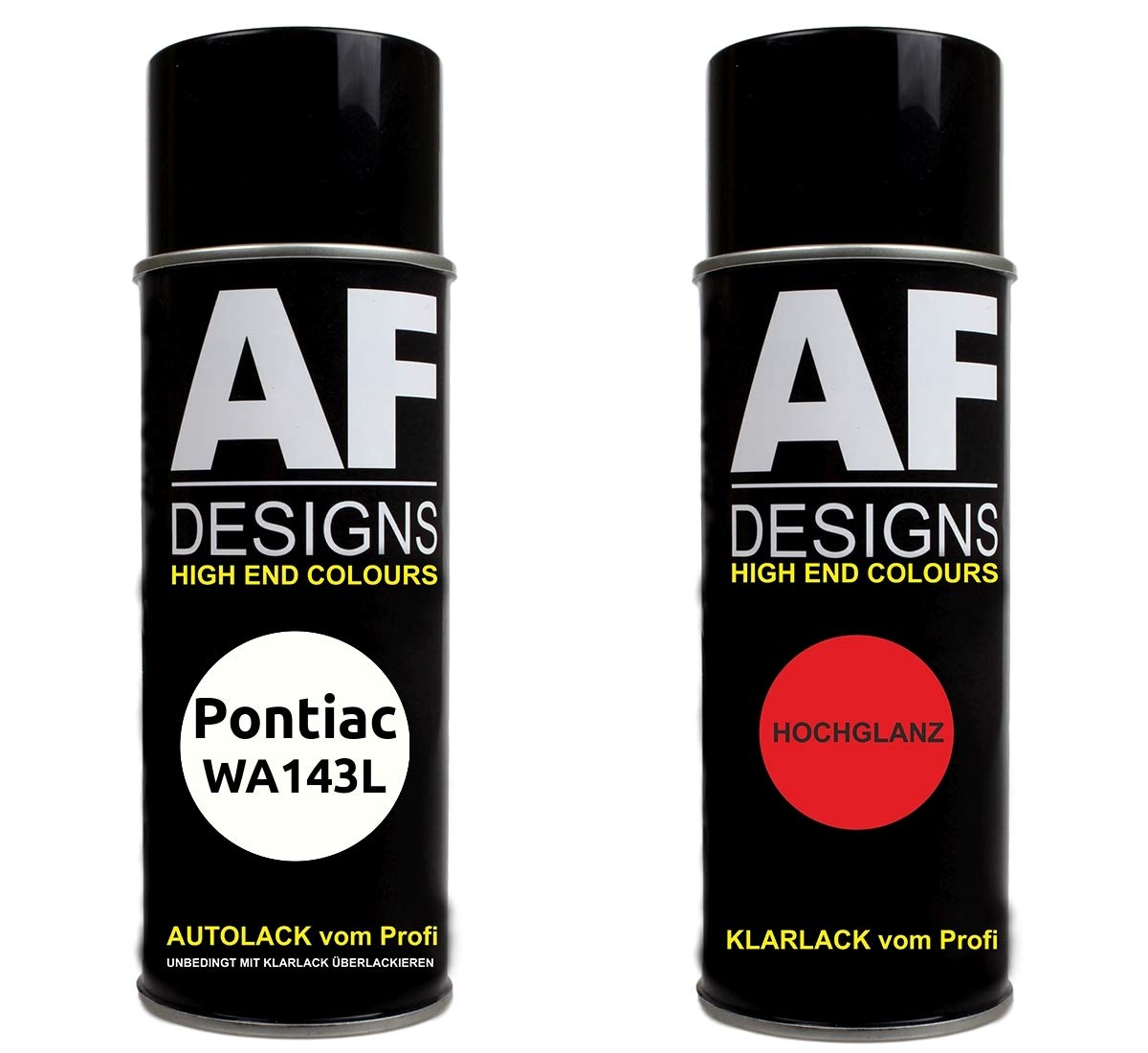 Autolack Spraydose Set für Pontiac WA143L Galaxy White Basislack Klarlack Sprühdose 400ml von Alex Flittner Designs