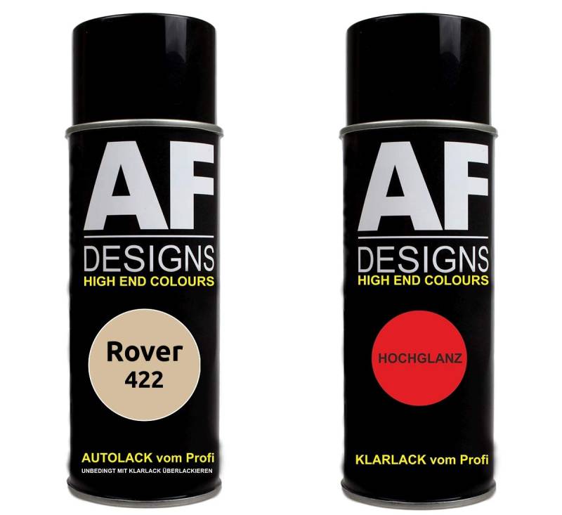 Autolack Spraydose Set für Rover 422 Cashmere Metallic Basislack Klarlack Sprühdose 400ml von Alex Flittner Designs