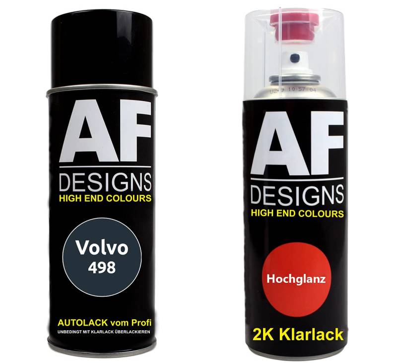 Autolack Spraydose Set für Volvo 498 Caspian Blue Metallic 2K Klarlack Basislack Sprühdose Spraydosen 2x400ml von Alex Flittner Designs