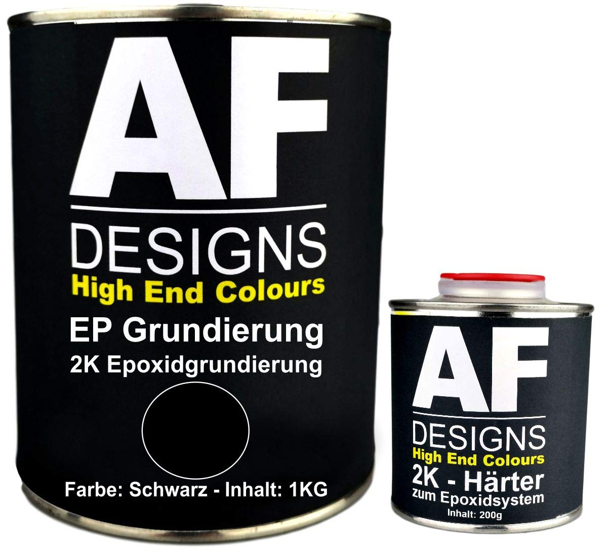 Alex Flittner Designs Epoxidfüller 1,20kg 2K Grundierung Füller EP Füller in schwarz für Autolack Rostschutz von Alex Flittner Designs