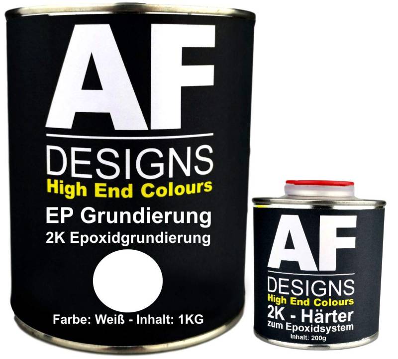 Alex Flittner Designs Epoxidfüller 1,20kg 2K Grundierung Füller EP Füller in weiß für Autolack Rostschutz von Alex Flittner Designs