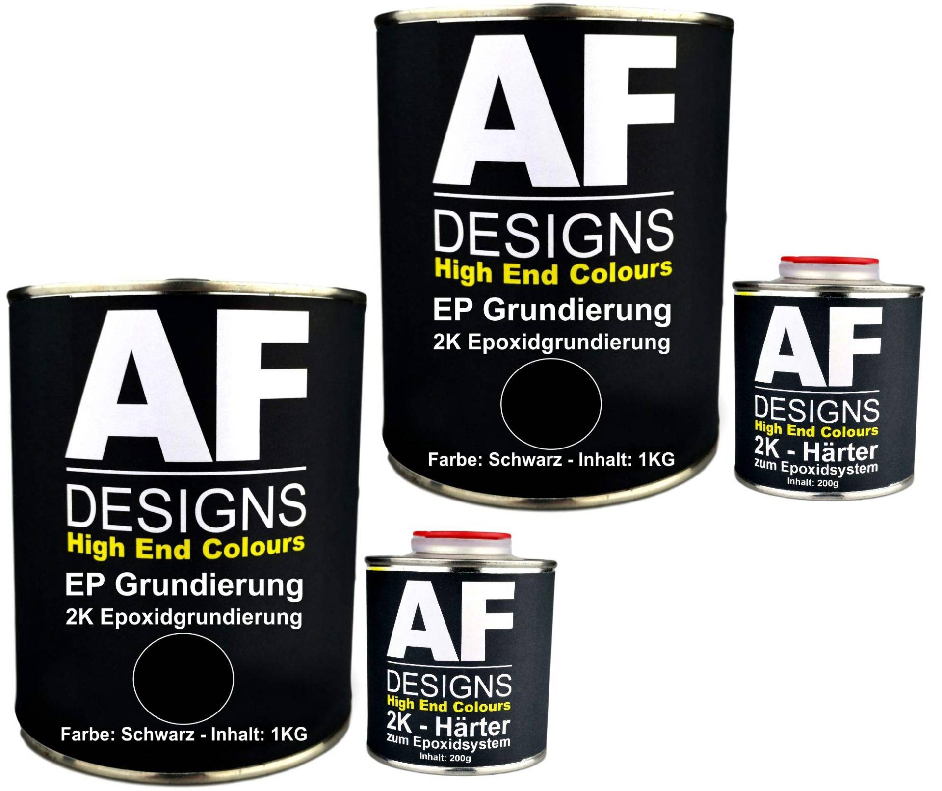 Alex Flittner Designs Epoxidfüller 2 x 1,20kg 2K Grundierung Füller EP Füller in schwarz für Autolack Rostschutz von Alex Flittner Designs