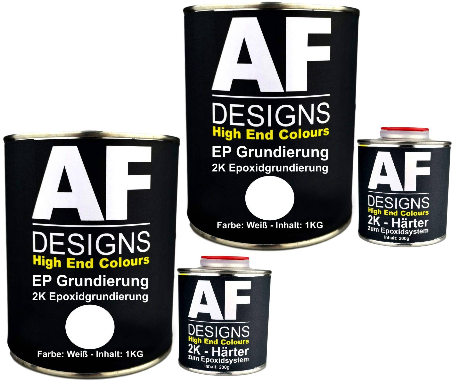 Alex Flittner Designs Epoxidfüller 2 x 1,20kg 2K Grundierung Füller EP Füller in weiß für Autolack Rostschutz von Alex Flittner Designs