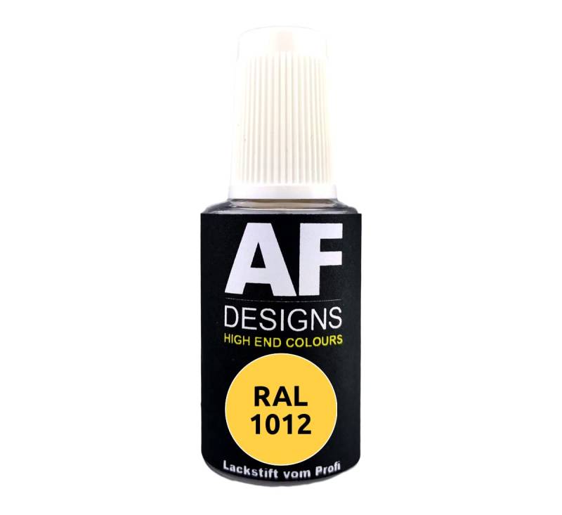 Alex Flittner Designs Lackstift RAL 1012 ZITRONENGELB seidenmatt 20ml Reparaturstift Acryl Retuschierlack Reparaturlack Holz Metall Möbel Bad von Alex Flittner Designs