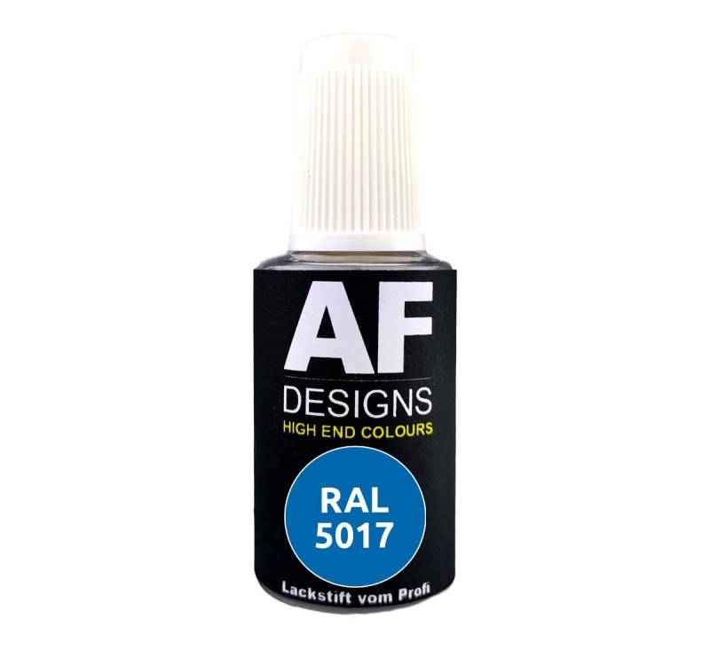 Alex Flittner Designs Lackstift RAL 5017 VERKEHRSBLAU stumpfmatt 20ml Reparaturstift Acryl Retuschierlack Reparaturlack Holz Metall Möbel Bad von Alex Flittner Designs