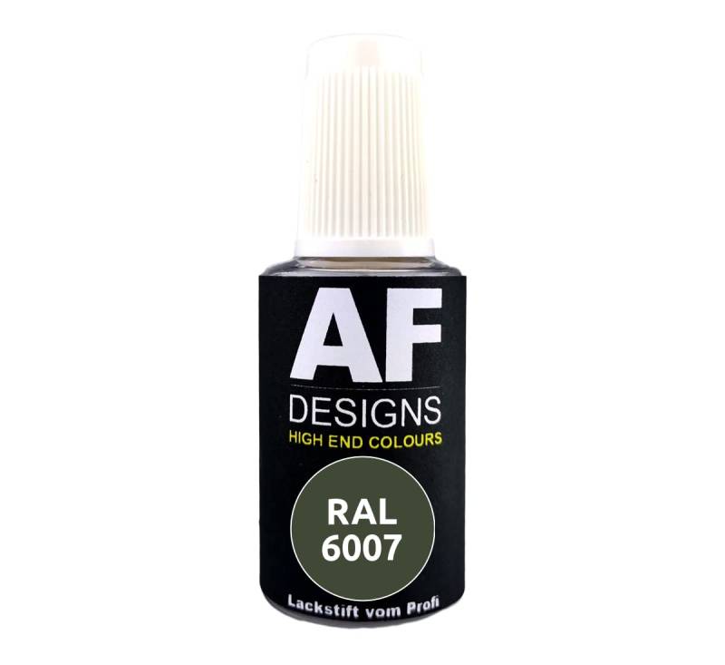 Alex Flittner Designs Lackstift RAL 6007 FLASCHENGRUEN seidenmatt 20ml Reparaturstift Acryl Retuschierlack Reparaturlack Holz Metall Möbel Bad von Alex Flittner Designs