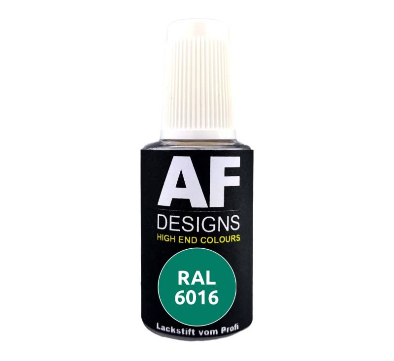 Alex Flittner Designs Lackstift RAL 6016 TUERKISGRUEN seidenmatt 20ml Reparaturstift Acryl Retuschierlack Reparaturlack Holz Metall Möbel Bad von Alex Flittner Designs