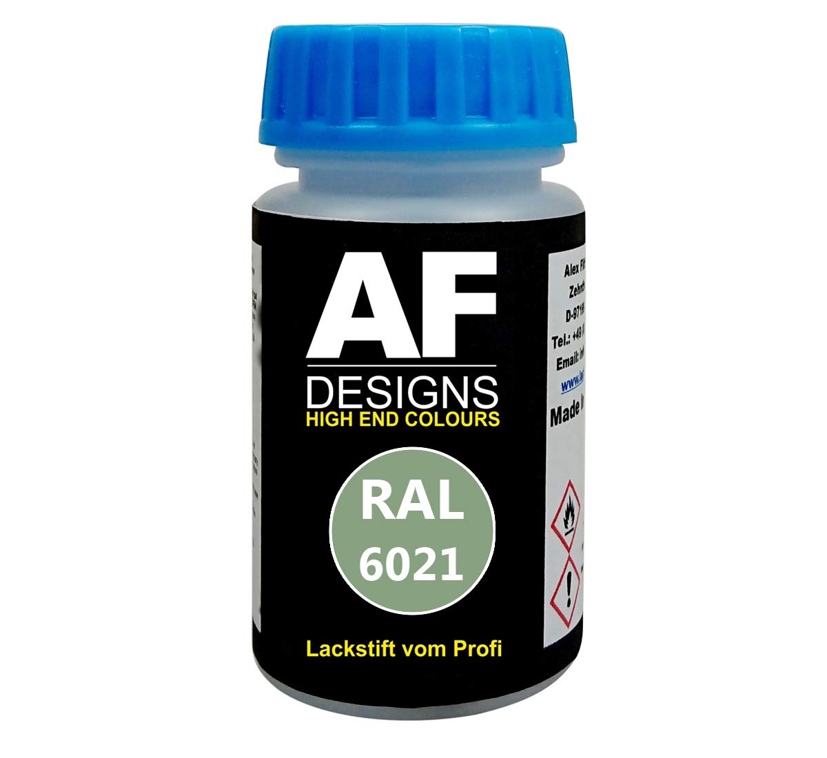 Alex Flittner Designs Lackstift RAL 6021 BLASSGRÜN glänzend 50ml schnelltrocknend Acryl von Alex Flittner Designs