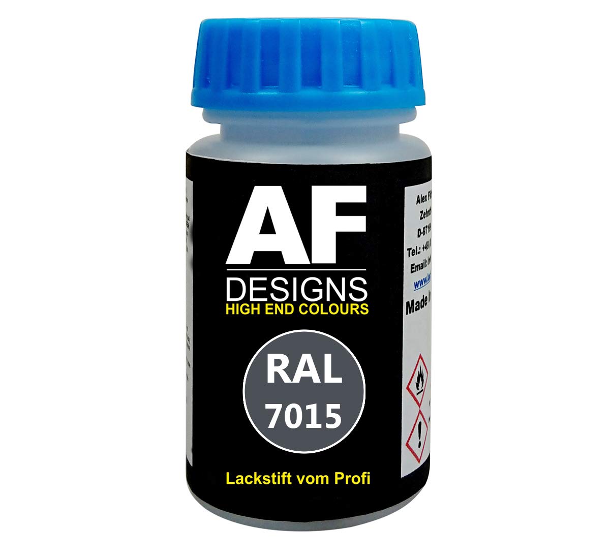 Alex Flittner Designs Lackstift RAL 7015 SCHIEFERGRAU seidenmatt 50ml schnelltrocknend Acryl von Alex Flittner Designs