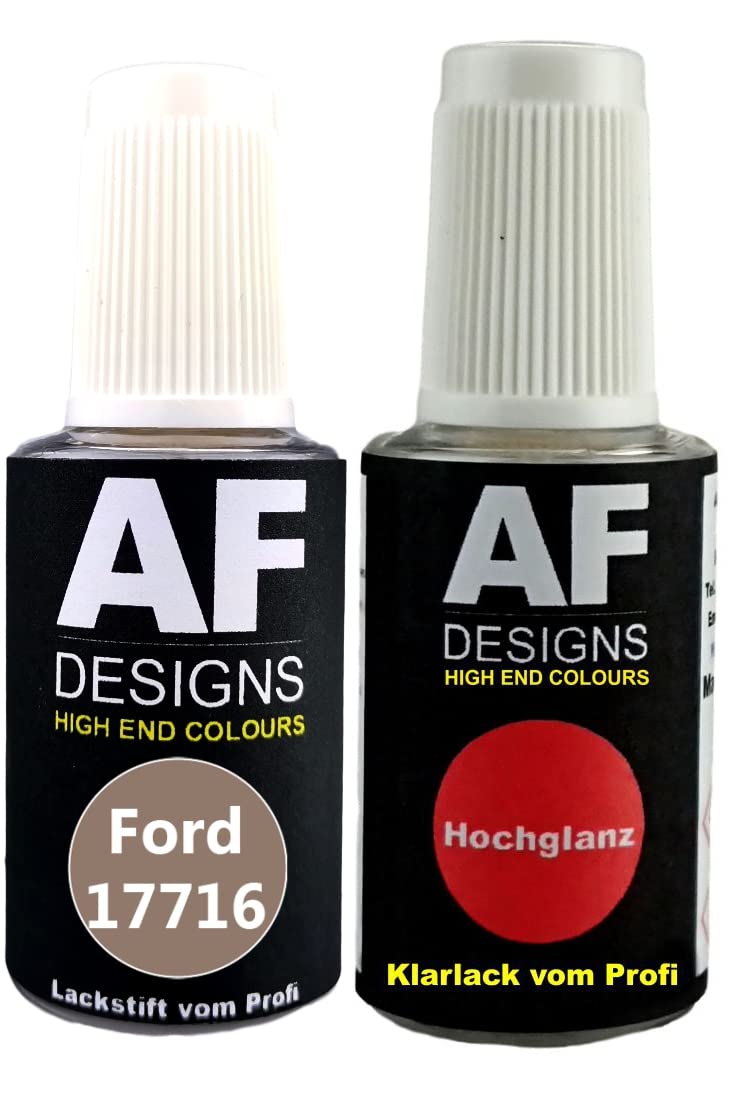 Alex Flittner Designs Lackstift für Ford 1771665 Brisbane Braun + Klarlack je 20ml Autolack Set von Alex Flittner Designs