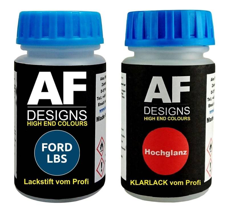 Lackstift für FORD LBS Saphirblau + Klarlack je 50ml Autolack Basislack Set von Alex Flittner Designs