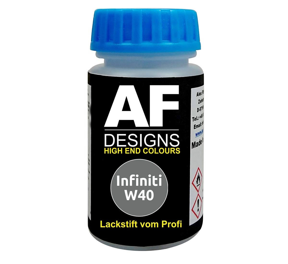 Lackstift für Infiniti W40 Precision Grey Metallic schnelltrocknend Tupflack Autolack von Alex Flittner Designs