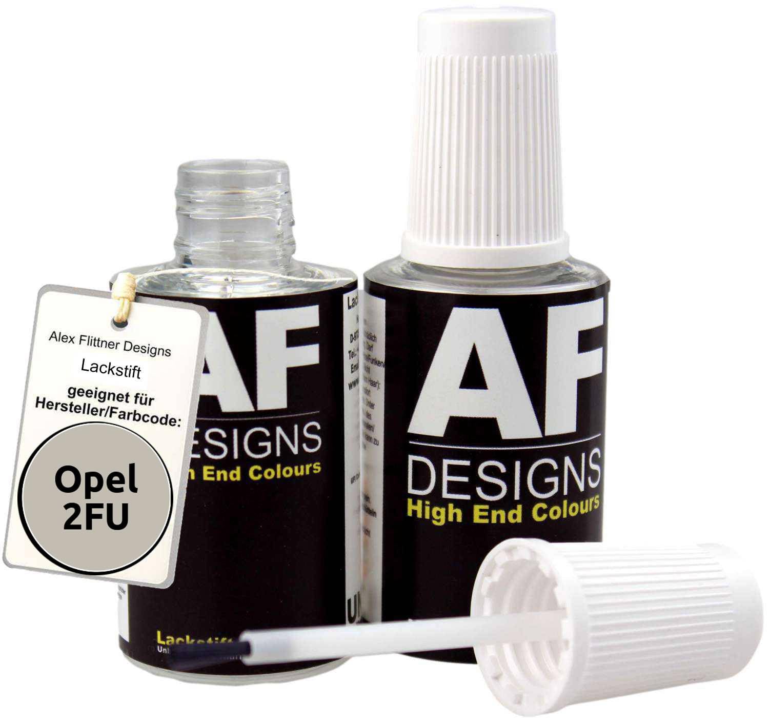 Alex Flittner Designs Lackstift für Opel Auster metallic 2FU schnelltrocknend 2x20ml Autolack von Alex Flittner Designs