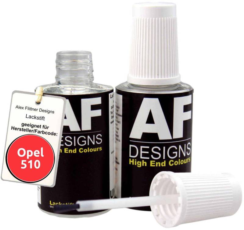 Alex Flittner Designs Lackstift für Opel GRANADAROT 510 schnelltrocknend 2x20ml Autolack von Alex Flittner Designs