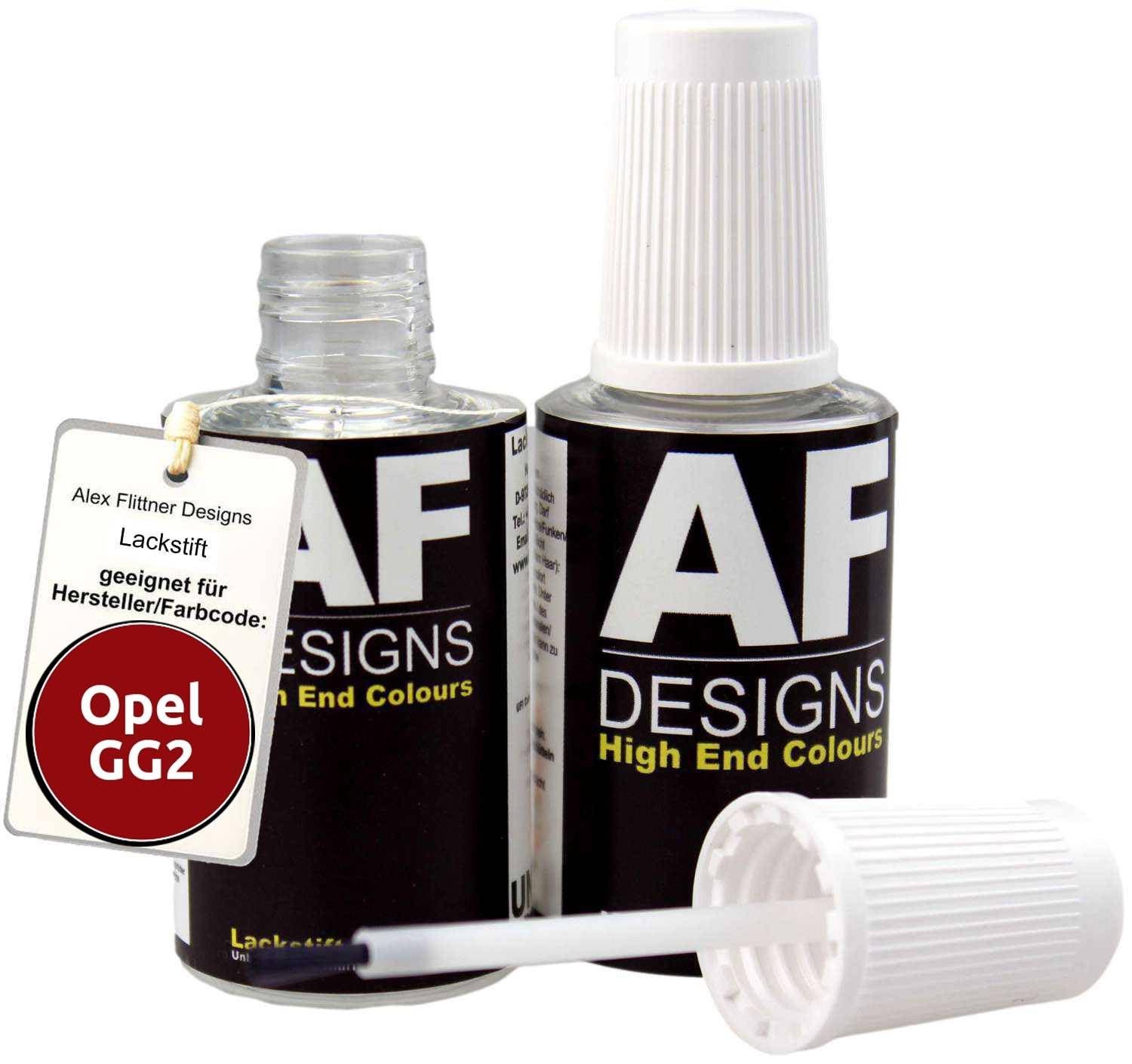 Alex Flittner Designs Lackstift für Opel Lava ROT GG2 schnelltrocknend 2x20ml Autolack von Alex Flittner Designs