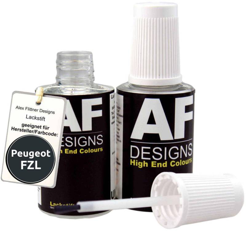 Alex Flittner Designs Lackstift für Peugeot FZL Gris Ouragan schnelltrocknend 2x20ml Autolack von Alex Flittner Designs