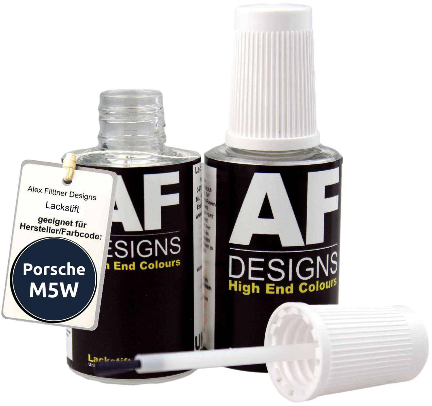 Alex Flittner Designs Lackstift für Porsche M5W Lapisblau Metallic schnelltrocknend 2x20ml Autolack von Alex Flittner Designs