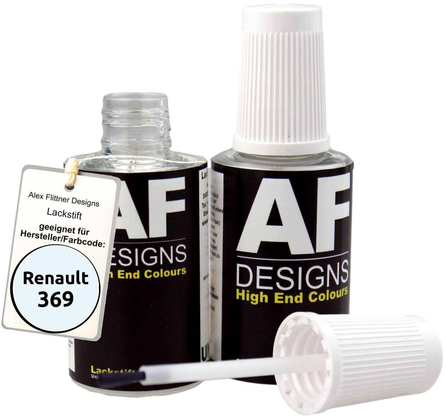 Alex Flittner Designs Lackstift für Renault 369 Blanc Glacier schnelltrocknend 2x20ml Autolack von Alex Flittner Designs