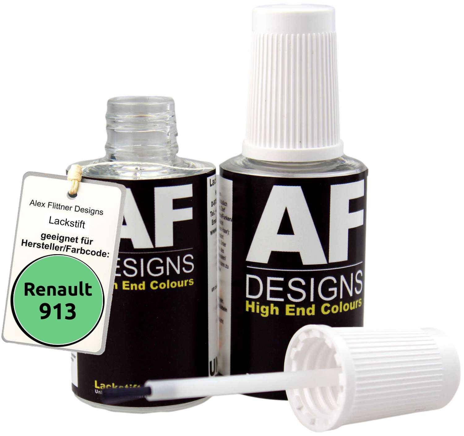 Alex Flittner Designs Lackstift für Renault 913 Vert Laitue schnelltrocknend 2x20ml Autolack von Alex Flittner Designs