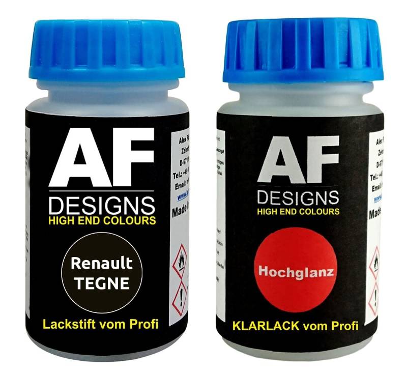 Lackstift für Renault TEGNE Noir Etoile Nacre + Klarlack je 50ml Autolack Basislack SET von Alex Flittner Designs