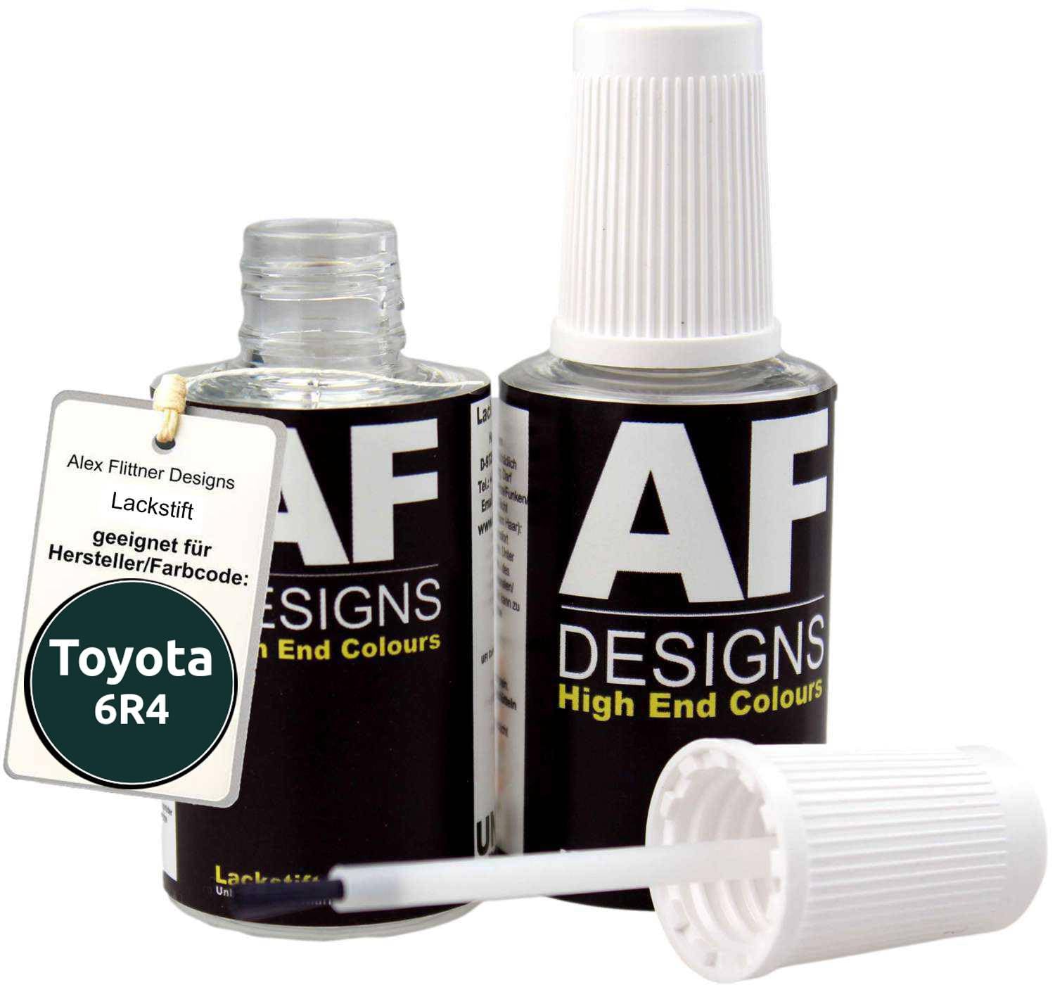 Alex Flittner Designs Lackstift für Toyota 6R4 Dark Green Perl schnelltrocknend 2x20ml Autolack von Alex Flittner Designs