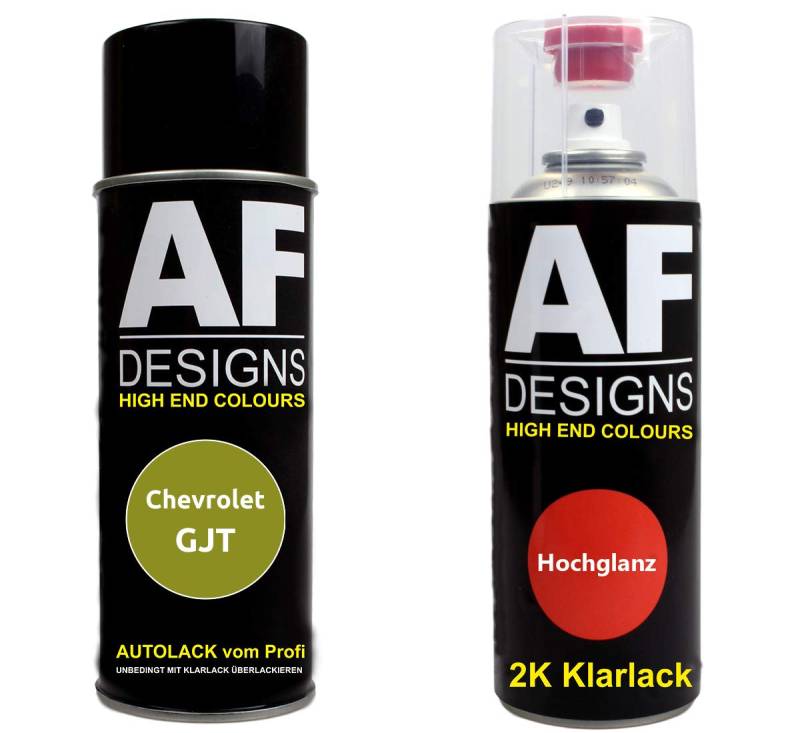 Autolack Spraydose Set für Chevrolet GJT Green Cocktail Metallic 2K Klarlack Basislack Sprühdose Spraydosen 2x400ml von Alex Flittner Designs