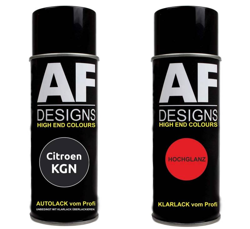 Autolack Spraydose Set für Citroen KGN Bourrasque Metallic Basislack Klarlack Sprühdose 400ml von Alex Flittner Designs