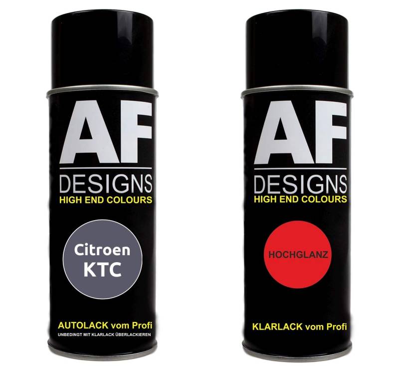 Autolack Spraydose Set für Citroen KTC Iridis Metallic Basislack Klarlack Sprühdose 400ml von Alex Flittner Designs