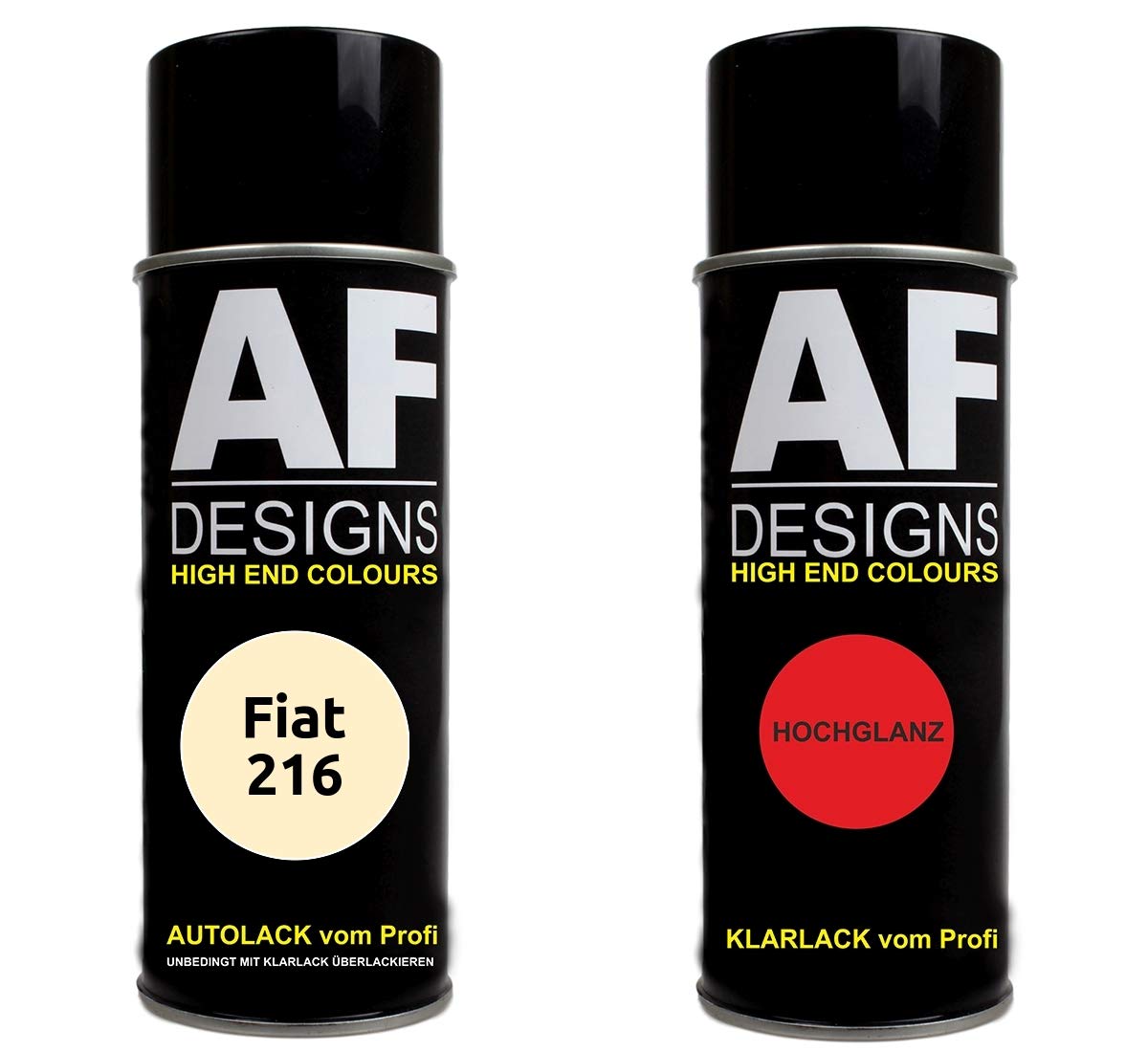 Autolack Spraydose Set für FIAT 216 Bege/Beige Basislack Klarlack Sprühdose 400ml von Alex Flittner Designs