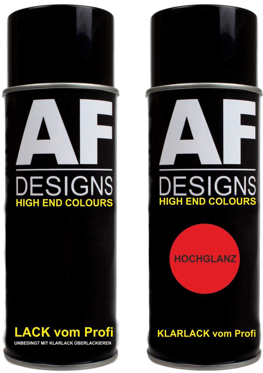 Alex Flittner Designs Autolack Spraydose Set für GeneralMotors 549 Marseille Rot Perol. Basislack Klarlack Sprühdose 400ml von Alex Flittner Designs