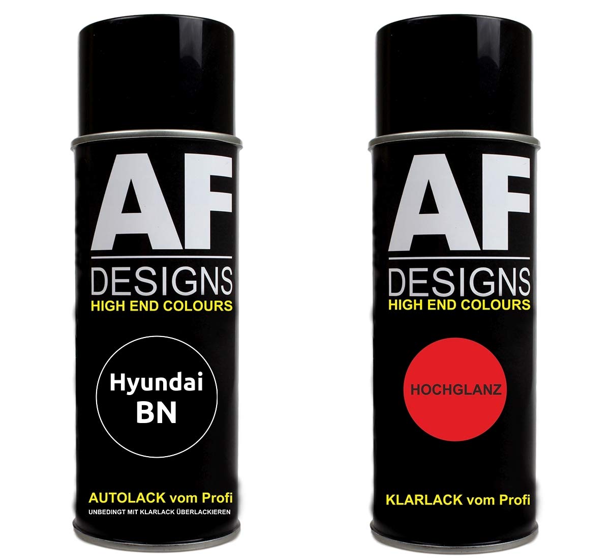 Autolack Spraydose Set für Hyundai BN Phantom Black Perl Basislack Klarlack Sprühdose 400ml von Alex Flittner Designs