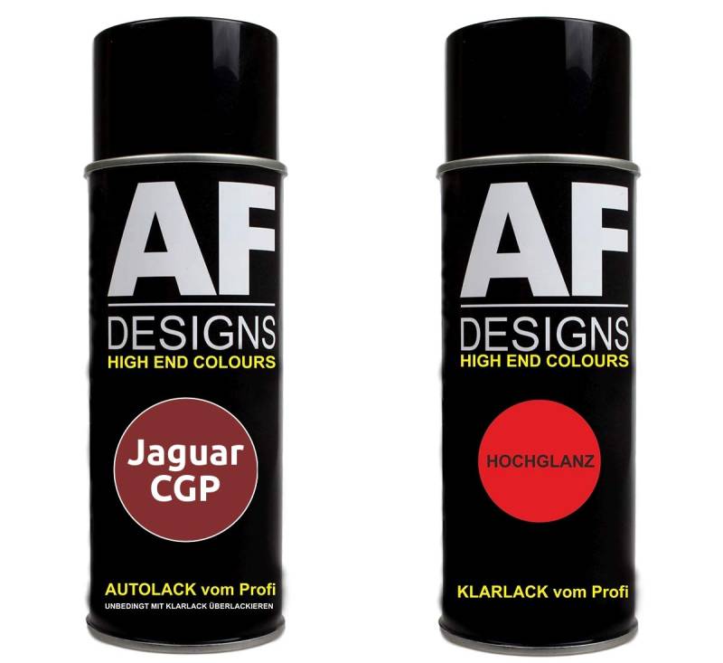 Autolack Spraydose Set für Jaguar CGP Red Gold Perl Metallic Basislack Klarlack Sprühdose 400ml von Alex Flittner Designs