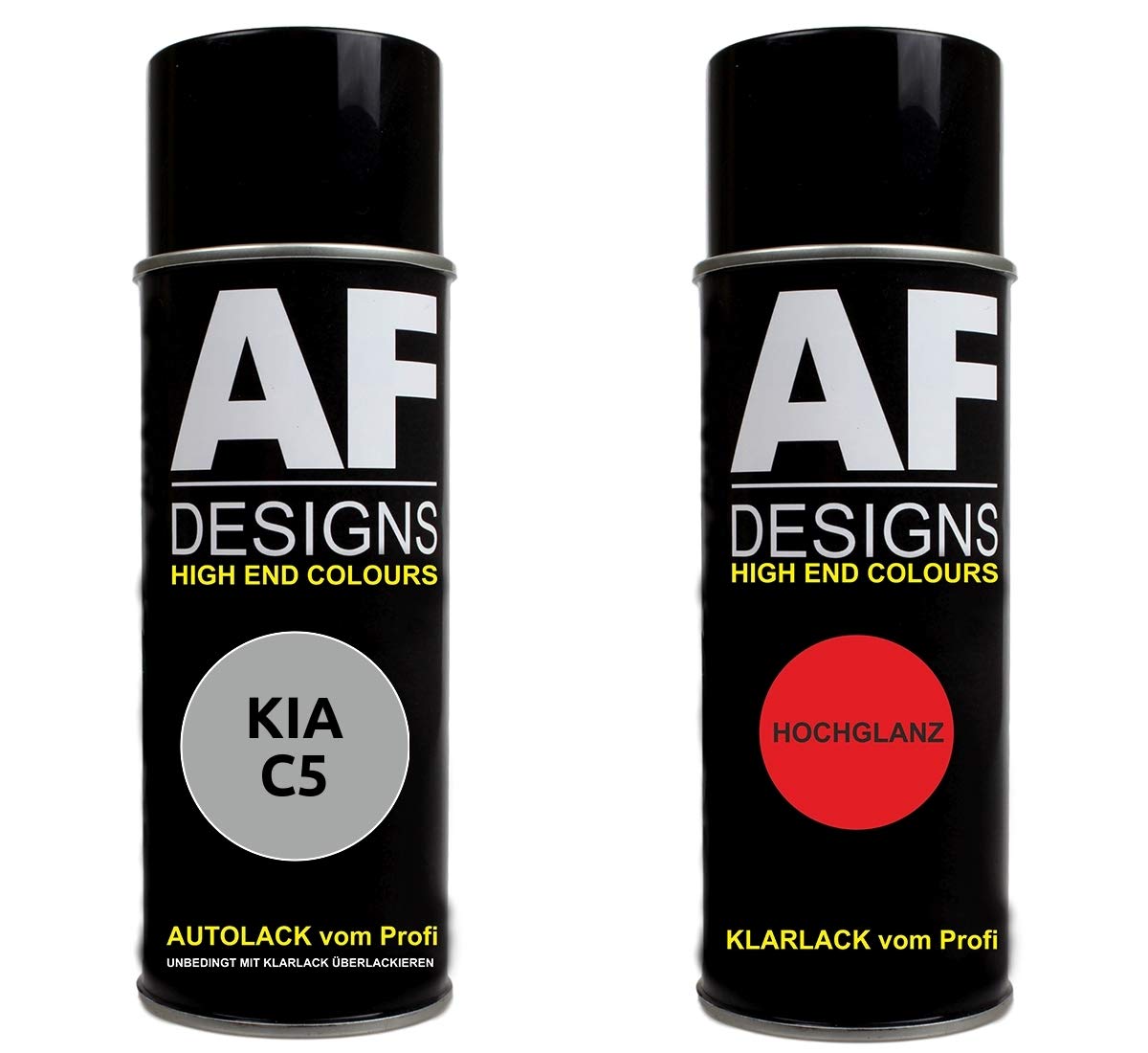 Autolack Spraydose Set für KIA C5 Cool Silver Metallic Basislack Klarlack Sprühdose 400ml von Alex Flittner Designs