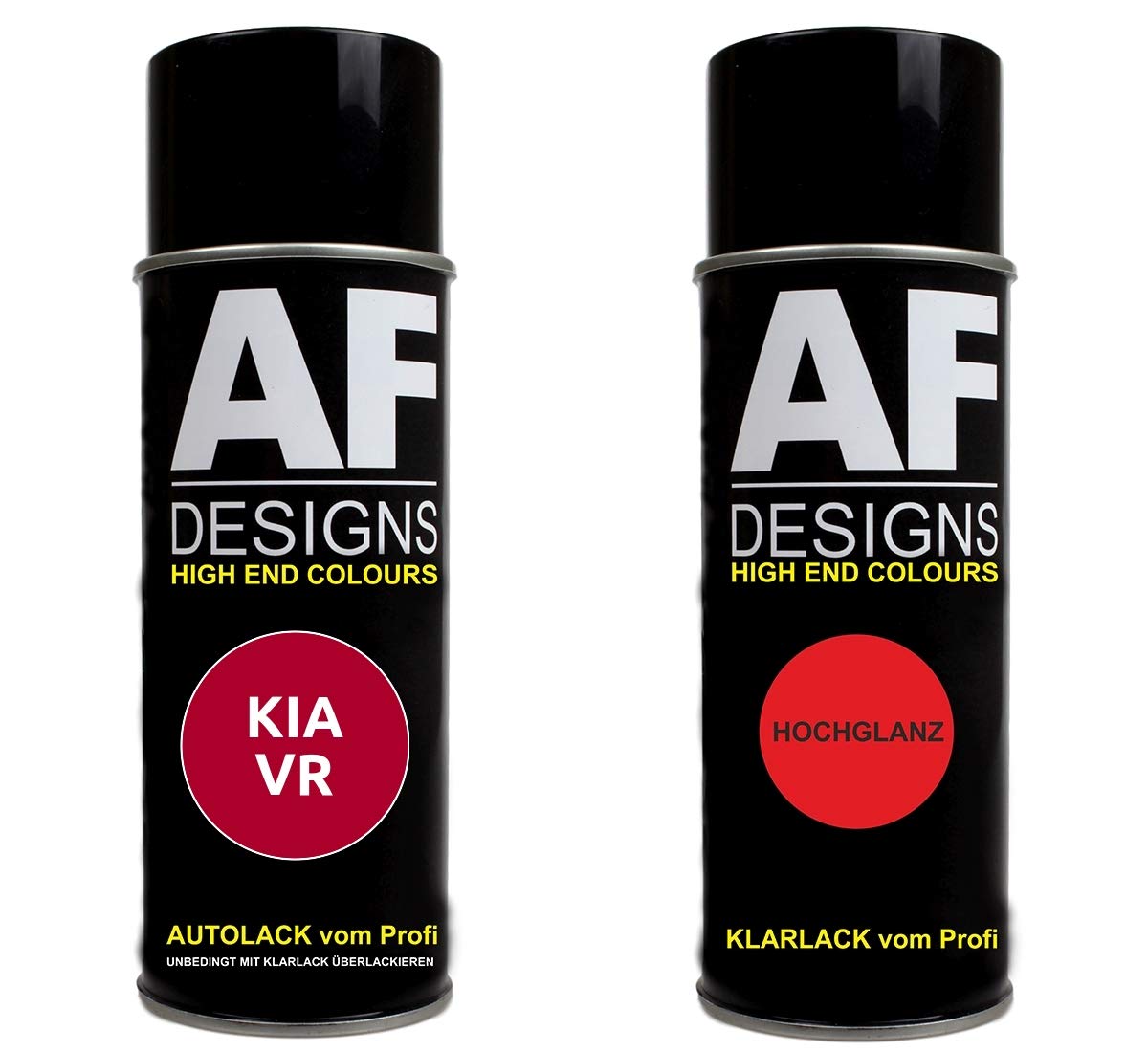 Autolack Spraydose Set für KIA VR Classic Red Basislack Klarlack Sprühdose 400ml von Alex Flittner Designs