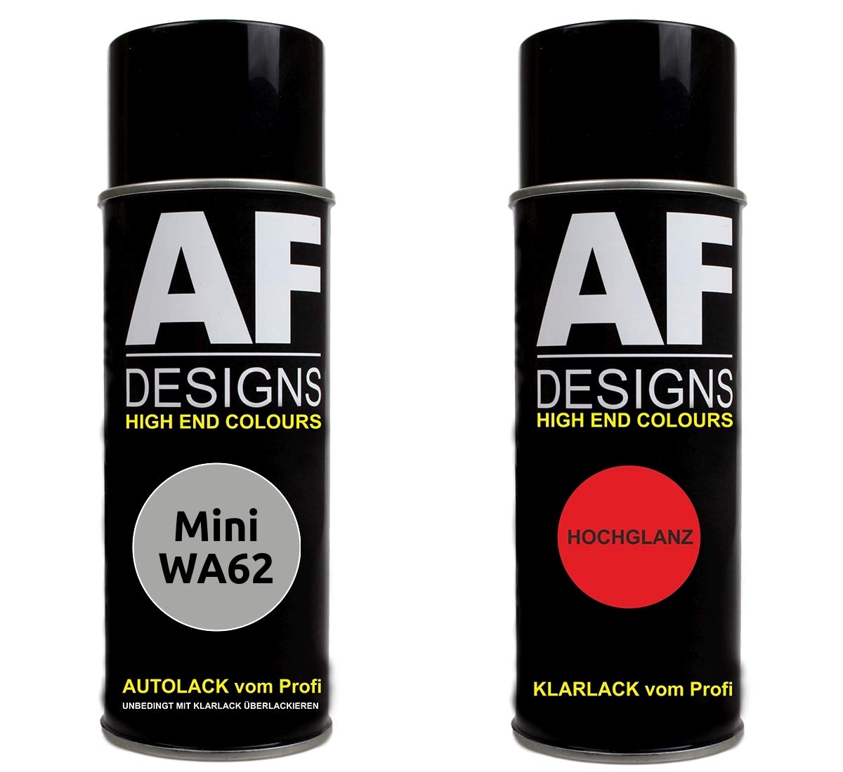 Autolack Spraydose Set für Mini WA62 White Silver Metallic Basislack Klarlack Sprühdose 400ml von Alex Flittner Designs