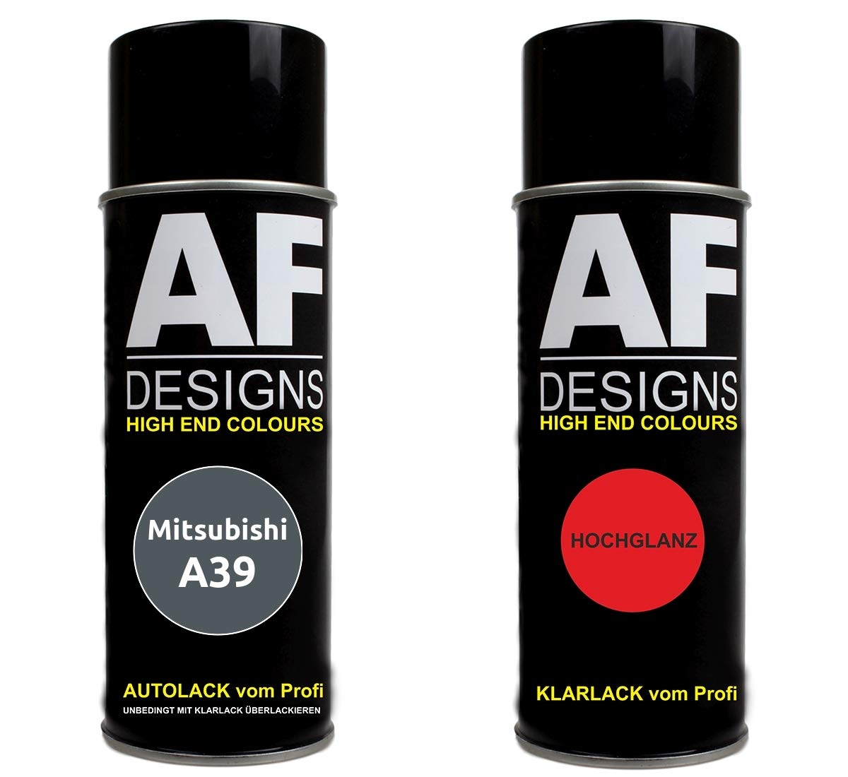 Autolack Spraydose Set für Mitsubishi A39 Med. Purplish Grey Perl Basislack Klarlack Sprühdose 400ml von Alex Flittner Designs