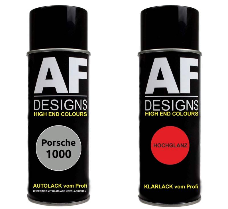 Autolack Spraydose Set für Porsche 1000 Felgensilber Metallic Basislack Klarlack Sprühdose 400ml von Alex Flittner Designs