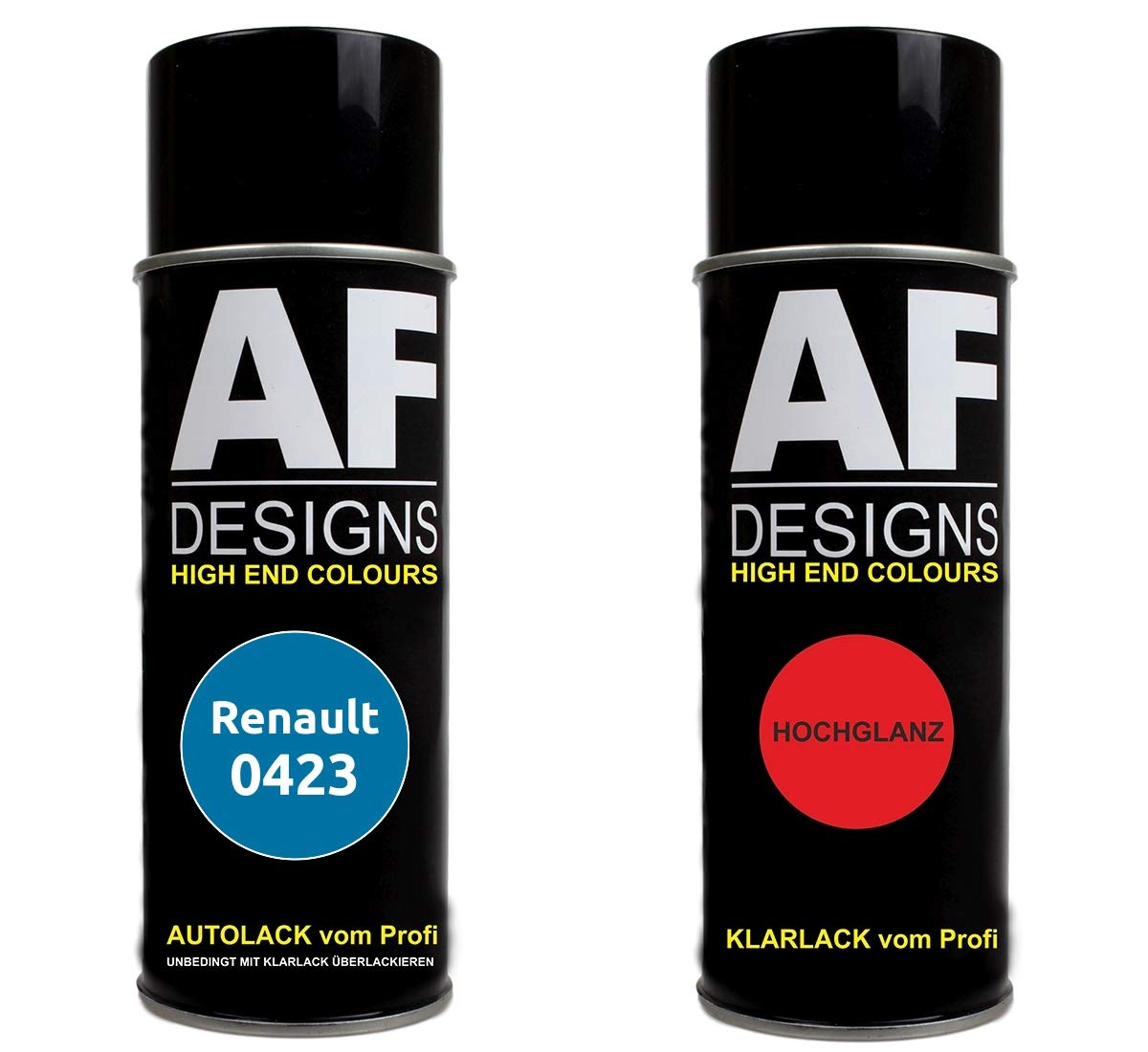 Autolack Spraydose Set für Renault 0423 Bleu Basislack Klarlack Sprühdose 400ml von Alex Flittner Designs