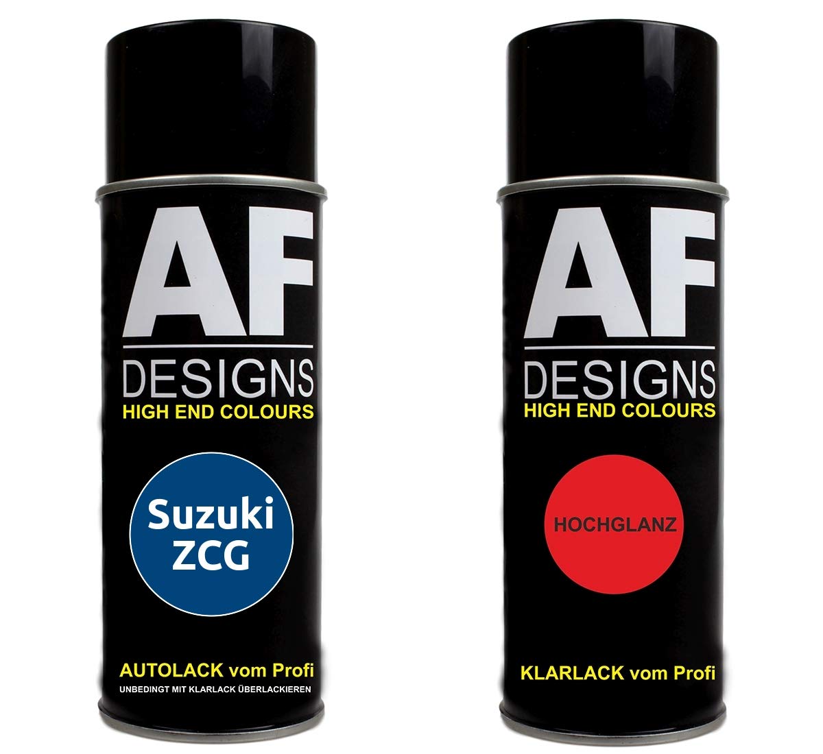 Alex Flittner Designs Autolack Spraydose Set für Suzuki ZCG Kashmir Blue 2 Perl Metallic Basislack Klarlack Sprühdose 400ml von Alex Flittner Designs